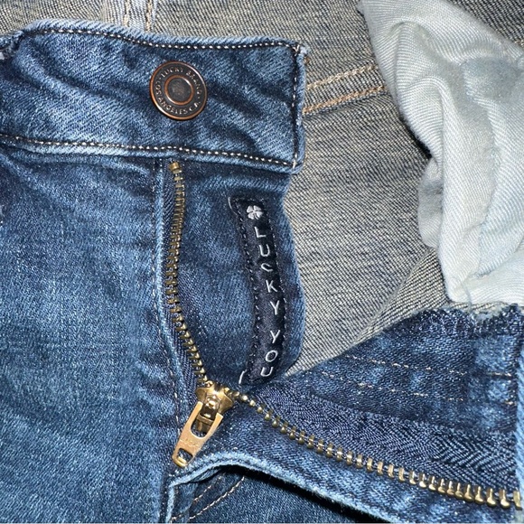 LUCKY blue denim jeans Low rise boot LOLITA  2 26 R - Picture 5 of 9